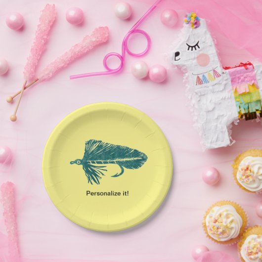 Groene Matuka-wimpelvisserij, vliegende kunst Papieren Bordje (Feest)