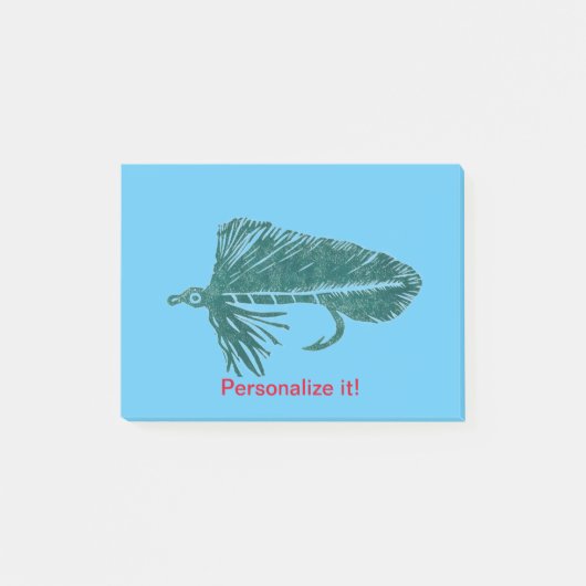 Groene Matuka-wimpelvisserij, vliegende kunst Post-it® Notes (Voorkant)