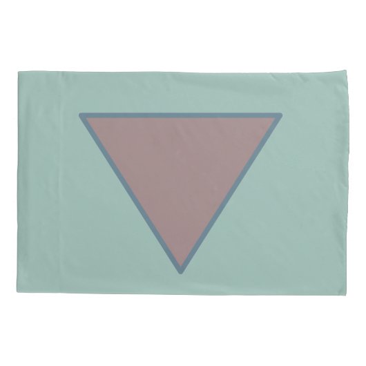 Groene Mauve Pastel Kussensloop Set (Achterkant-Links)