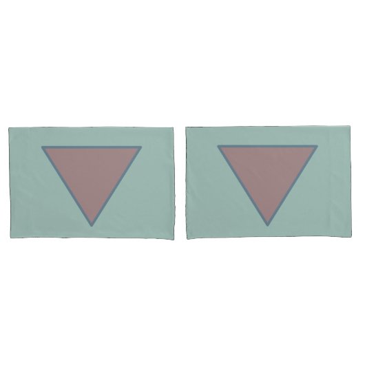 Groene Mauve Pastel Kussensloop Set (Voorkant-Set)