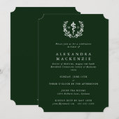 Groene MD Asclepius + Laurierkrans Afstuderen Kaart (Voorkant / Achterkant)
