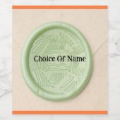 Groene medaillon aanpassen wijn etiket (Enkel label)