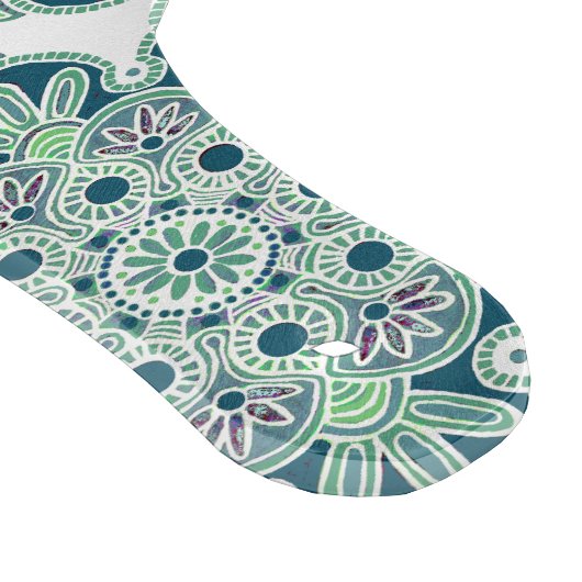 Groene medaillon print snijplank (Hoek)