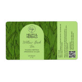 Groene medicinale thee etiketten (Voorkant)