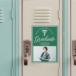 Groene Medische School Foto Afstuderen Magneet Kaa Magnetische Uitnodiging