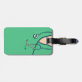 Groene medische scrubs bagagelabel (Achterkant horizontaal)