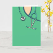 Groene medische scrubs kaart (Gele Bloem)