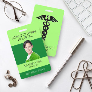 Groene Medische Technicus Caduceus Ziekenhuis Badg Badge