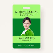 Groene medische technicus Caduceus Ziekenhuis Badge (Voorkant)