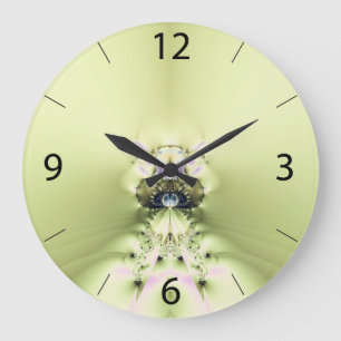 Groene meditatie wandklok