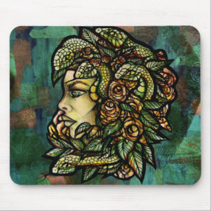 Groene Medusa Slangen Roos Gorgon Muismat