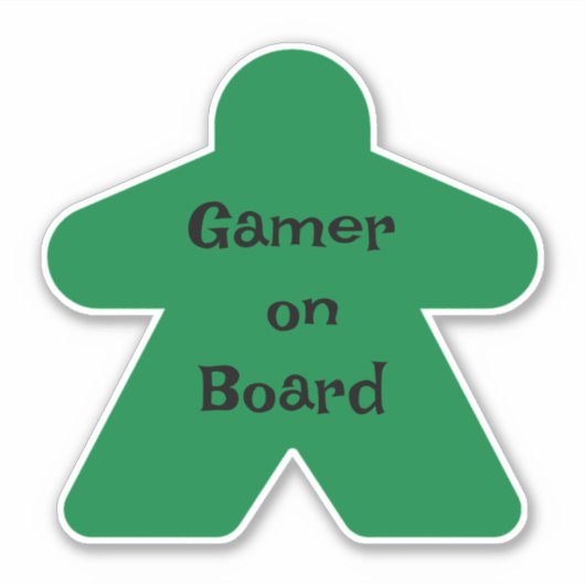 Groene meepel sticker (Voorkant)