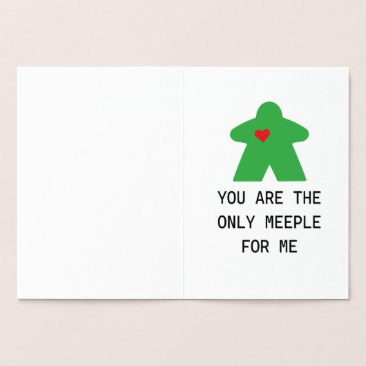 Groene Meeple Bordspel Valentijn Folie Kaarten (Binnen)
