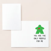 Groene Meeple Bordspel Valentijn Folie Kaarten (Display)