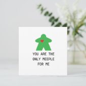 Groene Meeple Bordspel Valentijn Kaart (Staand voorkant)