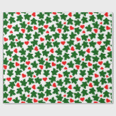 Groene Meeple met Rode Hart Cadeaupapier (Vlak)
