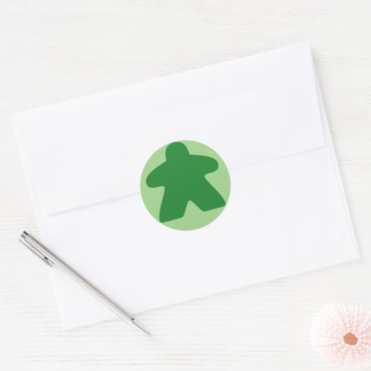 Groene meeple Stickers (Envelop)