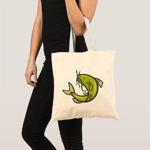 Groene meerval Canvas tas