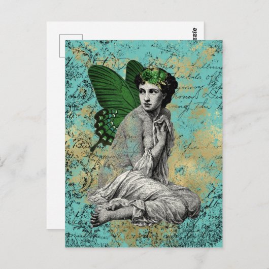  Groene Melk op Aqua Ephemera Briefkaart (Voorkant / Achterkant)