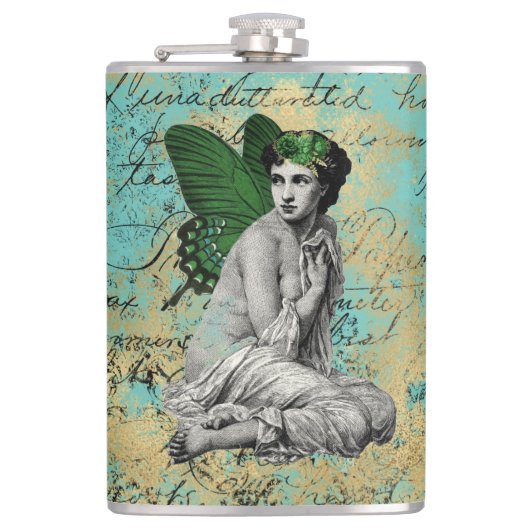  Groene Melk op Aqua Ephemera Heupfles (Voorkant)