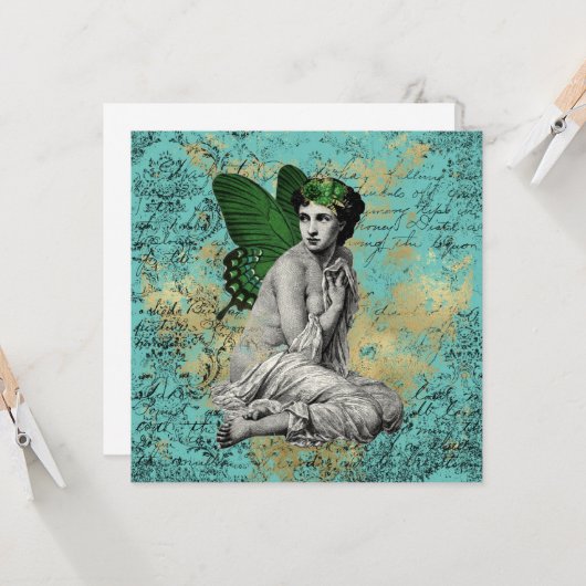  Groene Melk op Aqua Ephemera Kaart (Voorkant / Achterkant in situ)