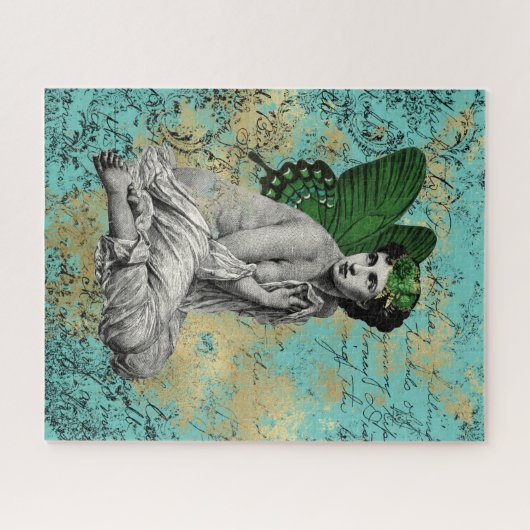  Groene Melk op Aqua Ephemera Legpuzzel (Horizontaal)