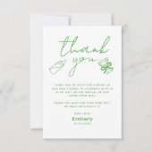 Groene melkfles champagne baby shower bedankt (Voorkant)