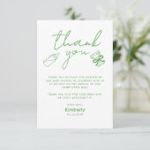 Groene melkfles champagne baby shower bedankt (Staand voorkant)