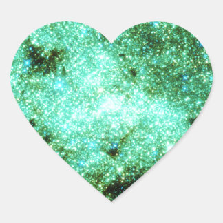Groene Melkweg Galaxy Hart Sticker