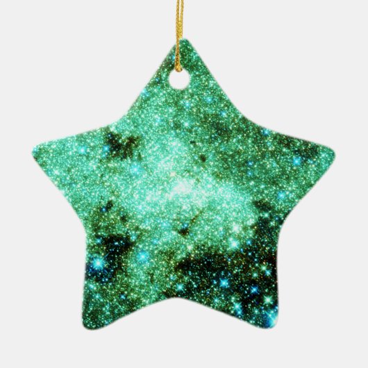 Groene Melkweg Galaxy Keramisch Ornament (Voorkant)