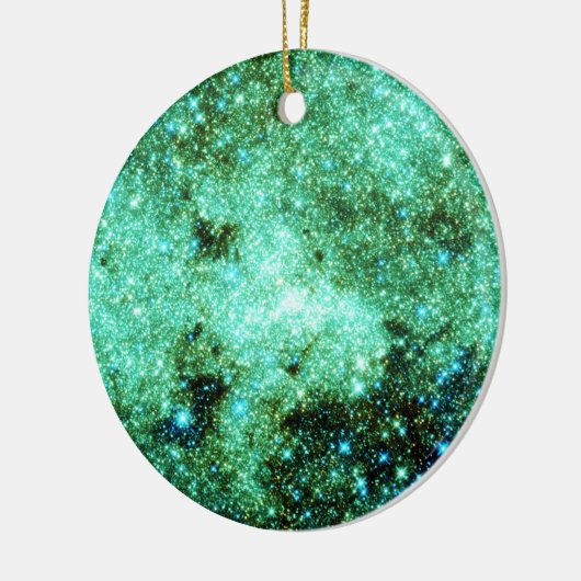 Groene Melkweg Galaxy Keramisch Ornament (Links)