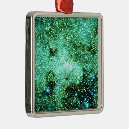 Groene Melkweg Galaxy Metalen Ornament (Rechts)