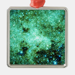 Groene Melkweg Galaxy Metalen Ornament