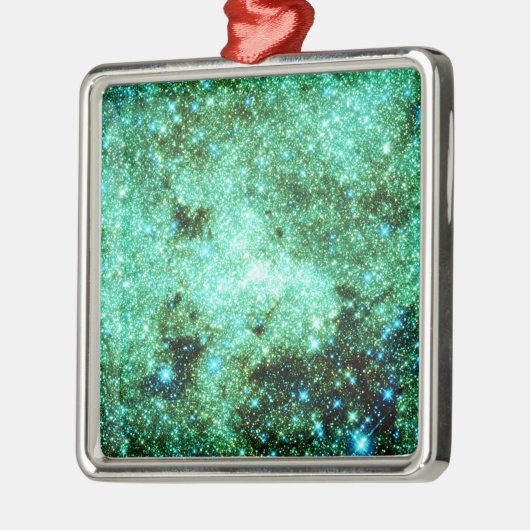 Groene Melkweg Galaxy Metalen Ornament (Links)