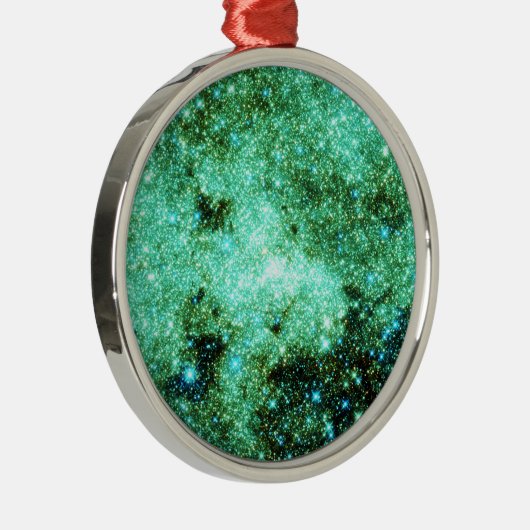 Groene Melkweg Galaxy Metalen Ornament (Rechts)