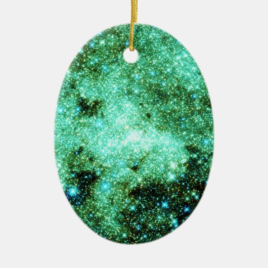 Groene Melkwegstelsel Keramisch Ornament (Voorkant)