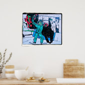 groene meneer poster (Keuken)