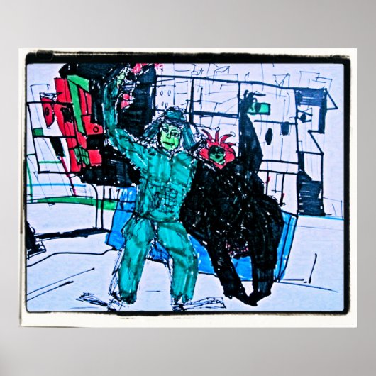 groene meneer poster (Voorkant)