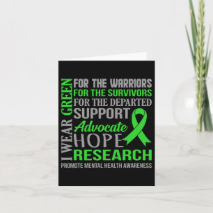 Groene Mental Health Awareness Supporter Graphic Kaart