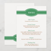 Groene Menu Kaart, Caroline Wedding Collectie (Voorkant / Achterkant)