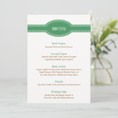 Groene Menu Kaart, Caroline Wedding Collectie (Staand voorkant)