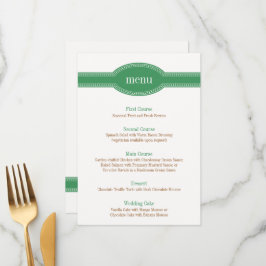 Groene Menu Kaart, Caroline Wedding Collectie