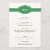 Groene Menu Kaart, Caroline Wedding Collectie (Voorkant)