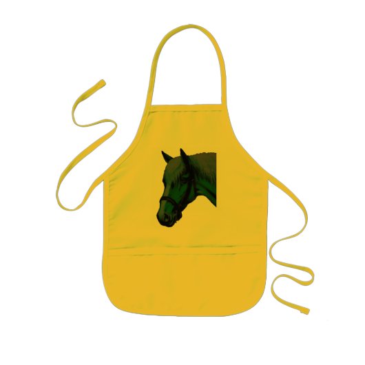 groene merrie kinder schort (Voorkant)