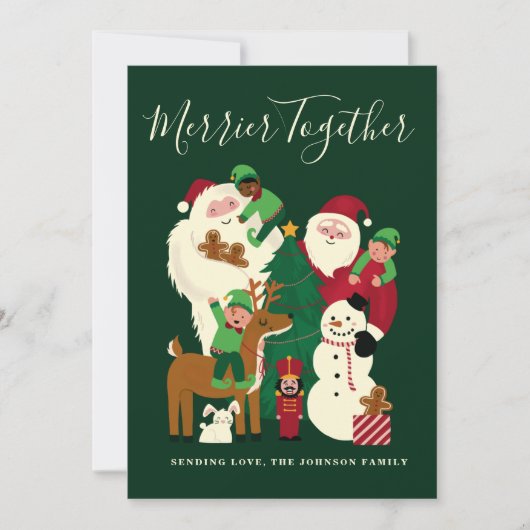 Groene Merrier Samen Sinterklaas en Vrienden Kaart (Voorkant)