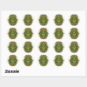 Groene messing oog sticker (Vel)