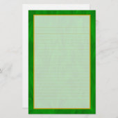 Groene met bosbesproeiing briefpapier (Voorkant / Achterkant)