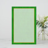 Groene met bosbesproeiing briefpapier (Staand voorkant)