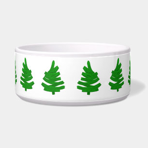Groene met de hand getekende bomen. voerbakje
