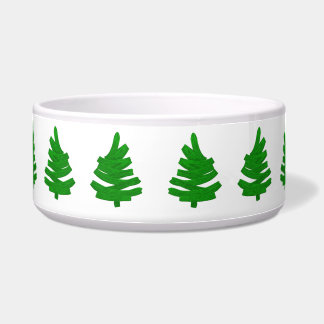 Groene met de hand getekende bomen. voerbakje
